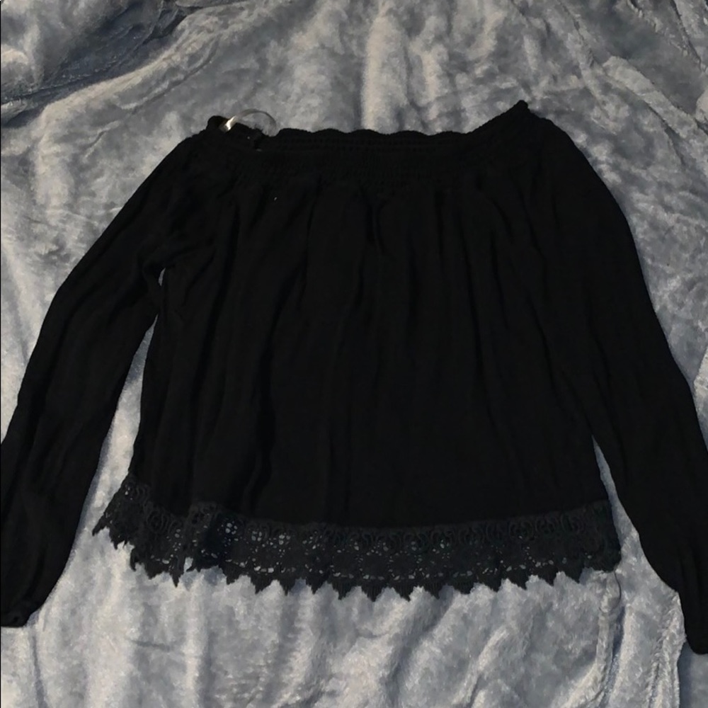 Black Off the Shoulder Top